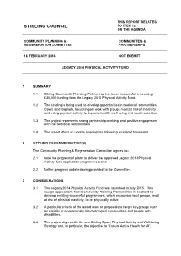 Legacy 2014 Physical Activity Fund