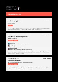 Patreon for Podcasters Join the Team from Patreon for a Full Day of Workshops and Activities!