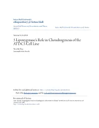 5 Lipoxygenase's Role in Chondrogenesis of the ATDC5 Cell Line Tien My Tran Tien.Tran@Student.Shu.Edu