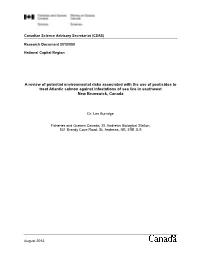 A Review of Potential Environmental Risks Associated with the Use Of