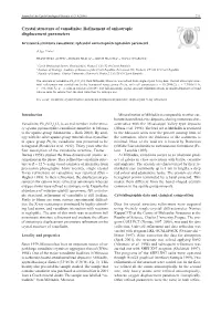 Crystal Structure of Vanadinite: Refinement of Anisotropic Displacement Parameters