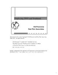 Deploying DNS and Sendmail