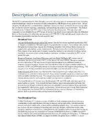 Description of Communication Uses