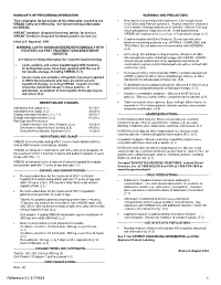 Highlights of Prescribing Information