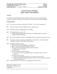 Infection Control Isolation Technique