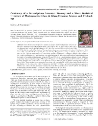 Stookey and a Short Statistical Overview of Photosensitive Glass & Glass-Ceramics Science and Technol- Ogy