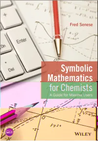 Symbolic Mathematics for Chemists