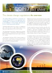 The Climate Change Negotiations: an Overview