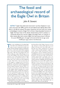 The Fossil and Archaeological Record of the Eagle Owl in Britain John R