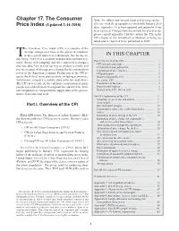 BLS Handbook of Methods, Chapter 17. the Consumer Price Index