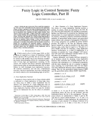 Fuzzy Logic in Control Systems: Fuzzy Logic Controller, Part I1