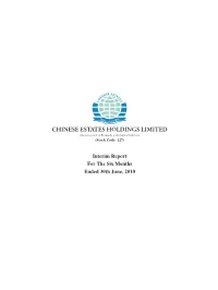 Interim Report for the Six Months Ended 30Th June, 2010