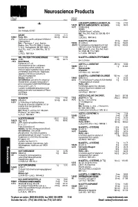 Neuroscience Products