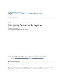 Schenkerian Analysis for the Beginner Benjamin K