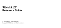 Sidekick LX™ Reference Guide