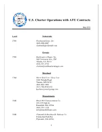 U.S. Charter Operations with ATU Contracts