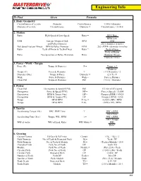 Engineering Info