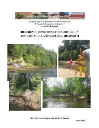 Reference Conditions for Sediment in the Pascagoula River Basin, Mississippi