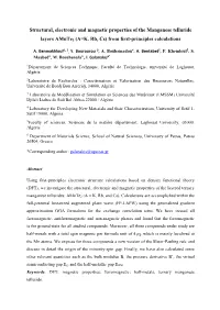 Structural, Electronic and Magnetic Properties of the Manganese Telluride Layers Amnte2 (A=K, Rb, Cs) from First-Principles Calc