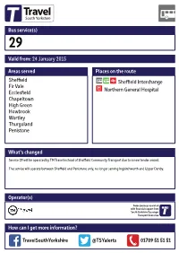 Valid From: 24 January 2015 Bus Service(S) What's Changed Areas