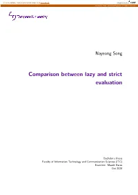 Comparison Between Lazy and Strict Evaluation