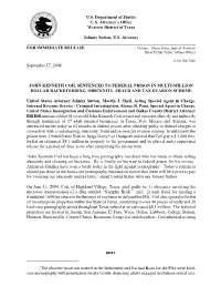 John Kenneth Coil Sentenced to Federal Prison in Multi-Million Dollar Racketeering, Obscenity, Fraud and Tax Evasion Scheme