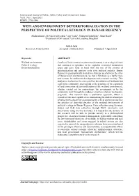 Wetland Environment Deterritorialization in the Perspective of Political Ecology in Banjar Regency