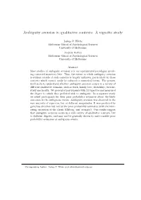 Ambiguity Aversion in Qualitative Contexts: a Vignette Study