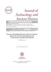 Journal of Archaeology and Ancient History 2016 Number 19 Editors: Neil Price and Paul Sinclair