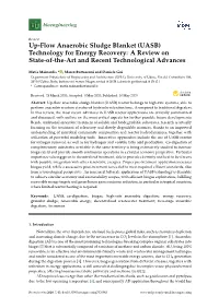 Up-Flow Anaerobic Sludge Blanket (UASB) Technology for Energy Recovery: a Review on State-Of-The-Art and Recent Technological Advances