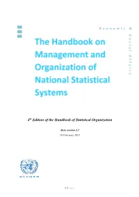 4Th Edition of the Handbook of Statistical Organization
