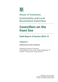 Councillors on the Front Line