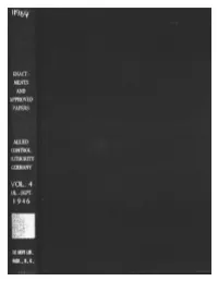 Enactments and Approved Papers of the Control Council And