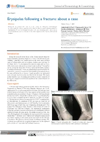 Erysipelas Following a Fracture: About a Case