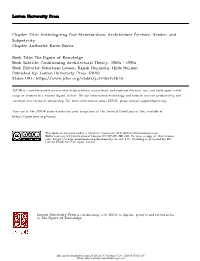 Leuven University Press Chapter Title: Anthologizing Post