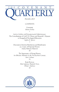 The Contributions of Carl FH Henry And