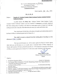 Transfer of GT, AT, UGT & Kbts Dated 18.12.2020
