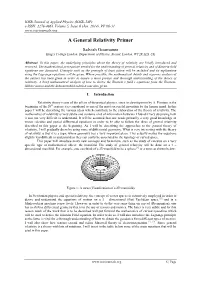 A General Relativity Primer