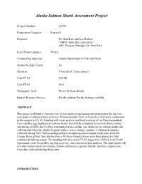 Alaska Salmon Shark Assessment Project