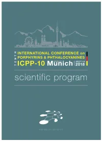 ICPP-10 Scientific Program