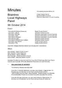 Minutes (Comprising Representatives Of