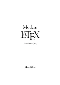 Modern LATEX Second Edition (Wip)