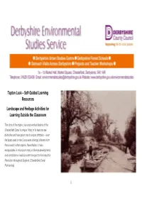 Tapton Lock Learning Resources Pack
