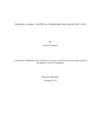 Towards a Global Conceptual Framework for Humane Education
