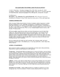 Zoo Guidelines for Keeping Large Felids in Captivity