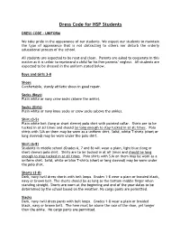 Dress Code for HSP Students