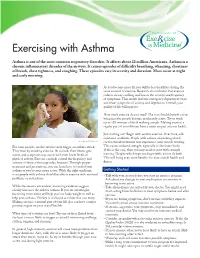 Exercising with Asthma