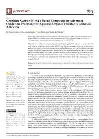 Graphitic Carbon Nitride-Based Composite in Advanced Oxidation Processes for Aqueous Organic Pollutants Removal: a Review