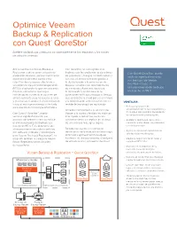 Optimice Veeam Backup & Replication Con Quest® Qorestor