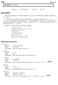 Probability Distributions and Density Functions